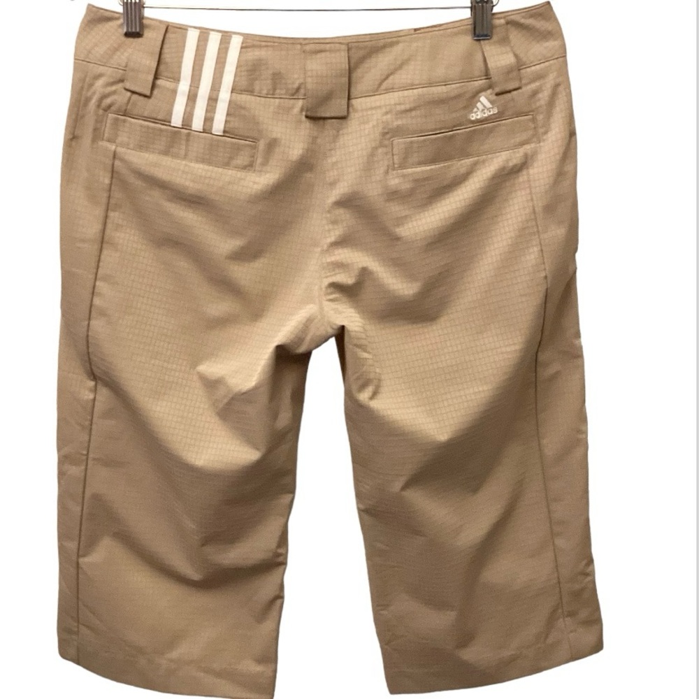 Adidas Climalite Bermuda Shorts Women’s Tan Beige Ripstop Active Golf Size 8